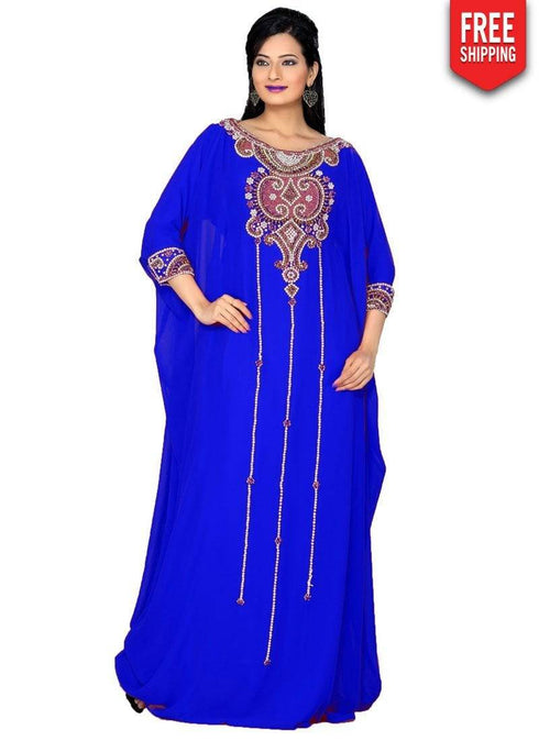 Decorative Embroidered Designer Kaftan Dress